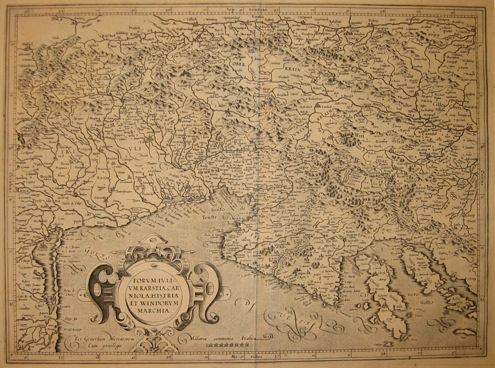 Mercator Gerard (1512-1594) Forum Iulium, Karstia, Carniola, Histria et Windorum Marchia 1609 Augsburg